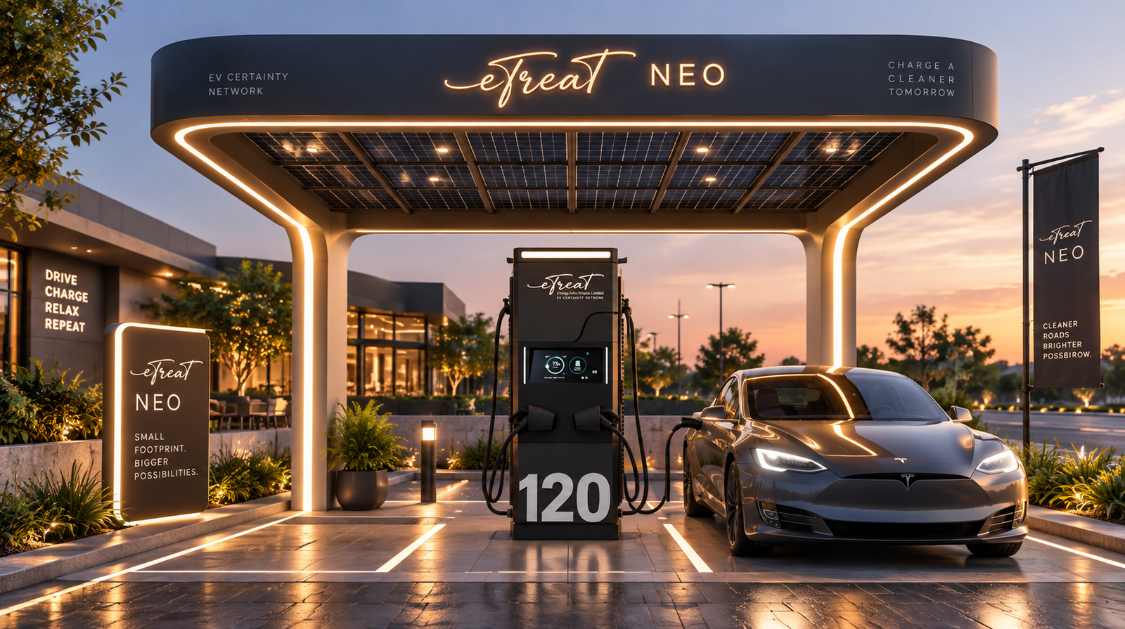 eTreaT Neo solar-optimised EV charging station concept